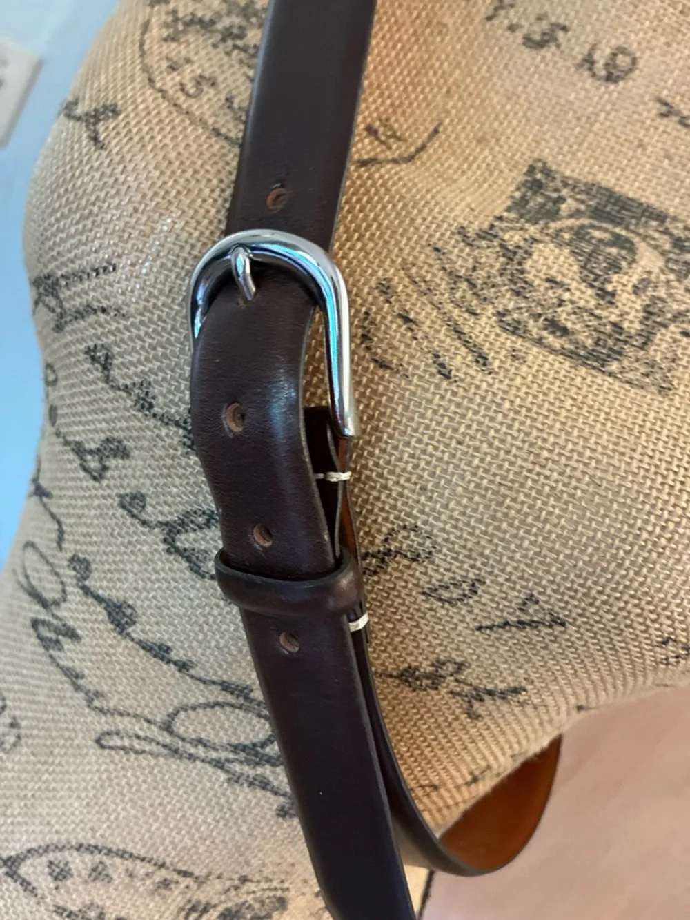 J. Crew Genuine Brown Leather Men’s Belt made in USA heritage preppy classic  40